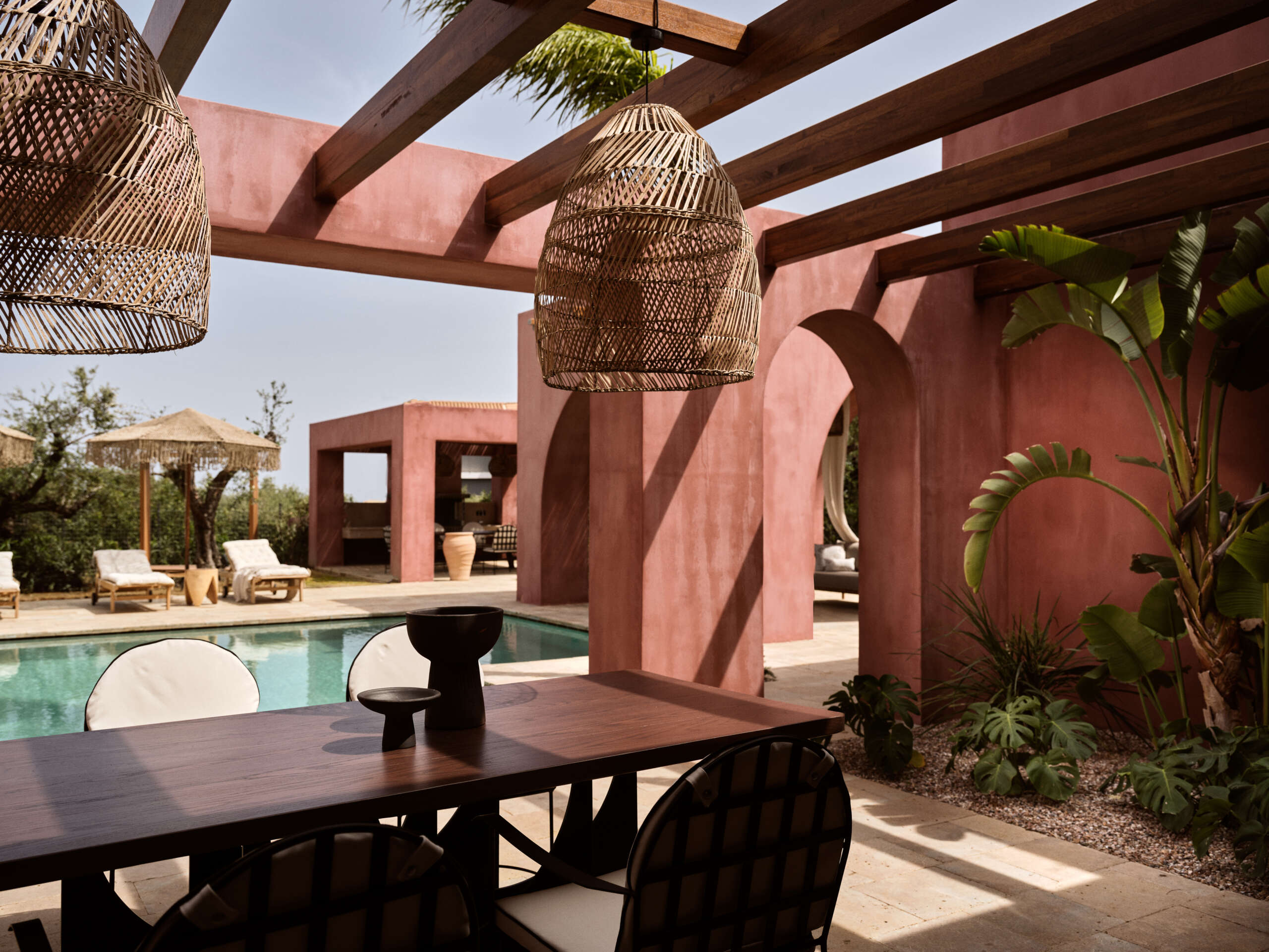 Another gathering & Dining area next to the pool. Another gathering & Dining area next to the pool.